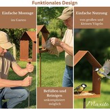 Vogelhuis met Standaard - Weerbestendig Metaal (120cm) - 30% Korting