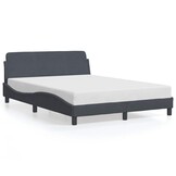 vidaXL Bedframe Fluweel 140x200cm Donkergrijs | -34%