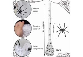 3x Hangende Lichtgevende Spinnen-Eieren - Halloween Decoratie - 24% Korting!