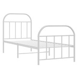 vidaXL Bedframe Metaal Wit 75x190 cm - 53% Korting