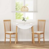 vidaXL Eetkamerstoelen met kussens 2 st massief hout rubber