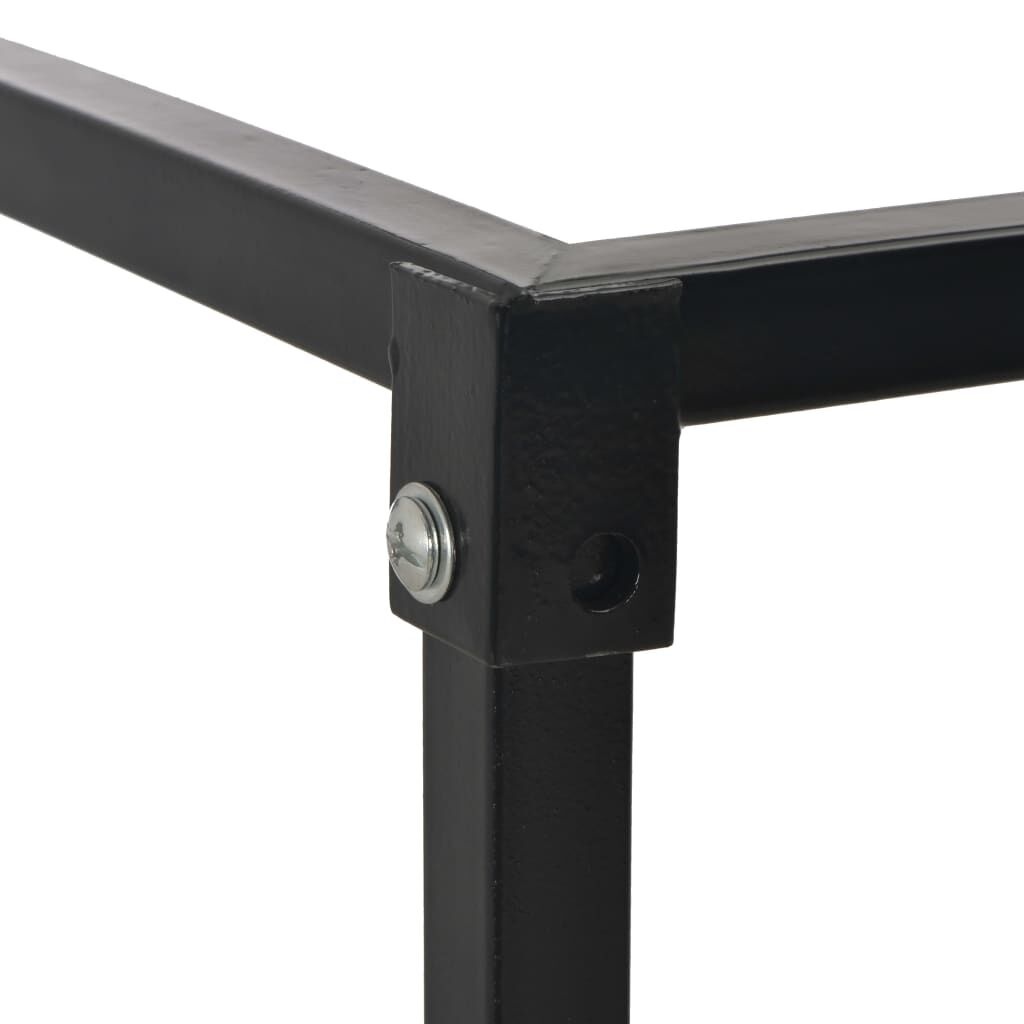 vidaXL Haardhoutrek Staal Zwart (37x37x113 cm) - 51% Korting!