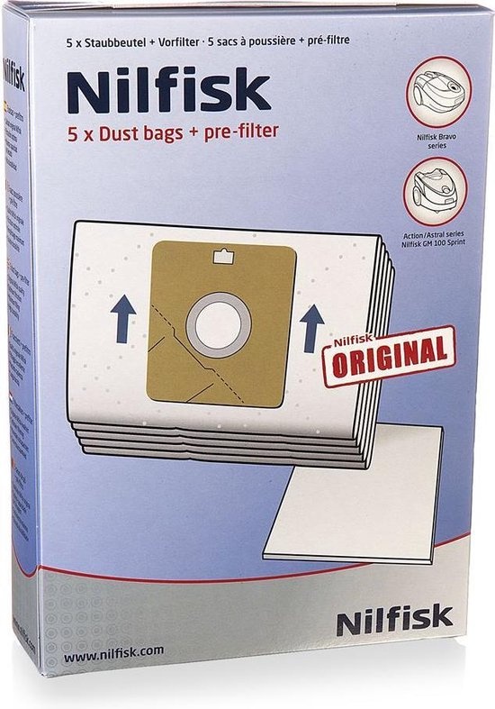 Nilfisk Stofzakken Bravo Serie - 5 stuks - Nu 46% korting!