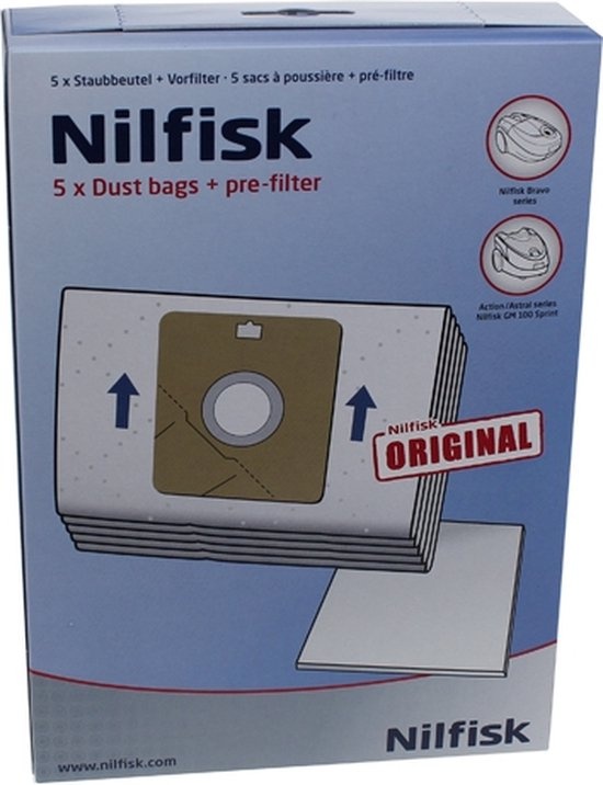 Nilfisk Stofzakken Bravo Serie - 5 stuks - Nu 46% korting!