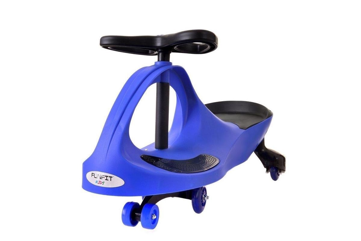 Wiggle car - wiebelauto - met LED-verlichte wielen - blauw