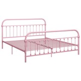 vidaXL Bedframe metaal roze 180x200 cm
