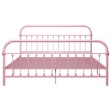 vidaXL Bedframe metaal roze 180x200 cm