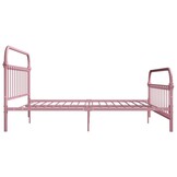 vidaXL Bedframe metaal roze 180x200 cm