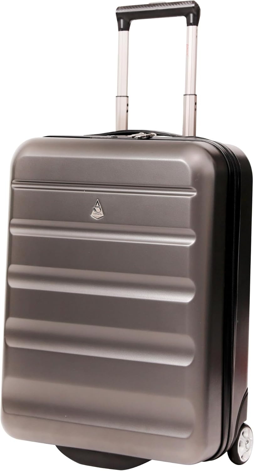 Aerolite Expandable 55x40x20cm to 55x40x23cm Ryanair Priority Wizz Air Priority & More Max Size Lightweight Hard Shell Carry On Hand Cabin Luggage Suitcase 55x40x20 55x40x23, 2-Wheels