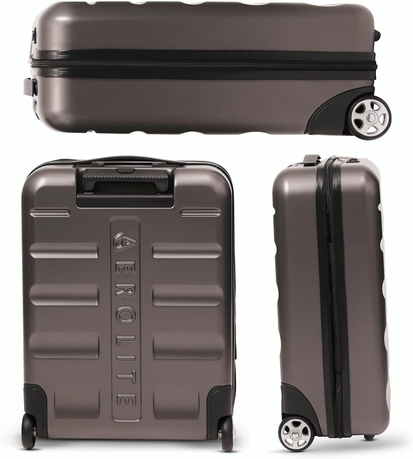 Aerolite Expandable 55x40x20cm to 55x40x23cm Ryanair Priority Wizz Air Priority & More Max Size Lightweight Hard Shell Carry On Hand Cabin Luggage Suitcase 55x40x20 55x40x23, 2-Wheels