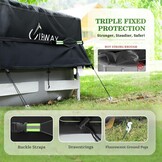 UIRWAY 12 ft rond zwembadafdekking, bovengronds zwembad winterhoes met zwembadaccessoires, 420D zeil, ideaal voor waterdicht en stofdicht