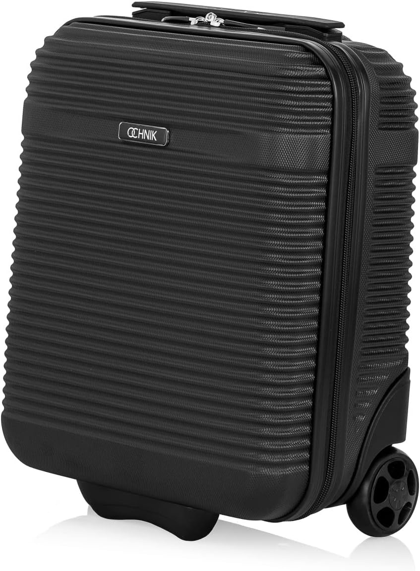 OCHNIK Kabinenkoffer | Hartschalenkoffer | Material: ABS | Farbe: schwarz | Größe: XS | Maße: 40 x 30 x 18 cm | Fassungsvermögen: 24 Liter | 2 Räder | Hohe Qualität