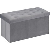 Bonlife bank fluwelen opbergdoos met deksel zitsteun met opbergruimte stoffen opbergruimte opklapbare voetenbank fluwelen stof, groen, 80 x 40 x 40 cm ...