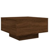 vidaXL Salontafel 55x55x31 cm bewerkt hout bruin eikenkleur