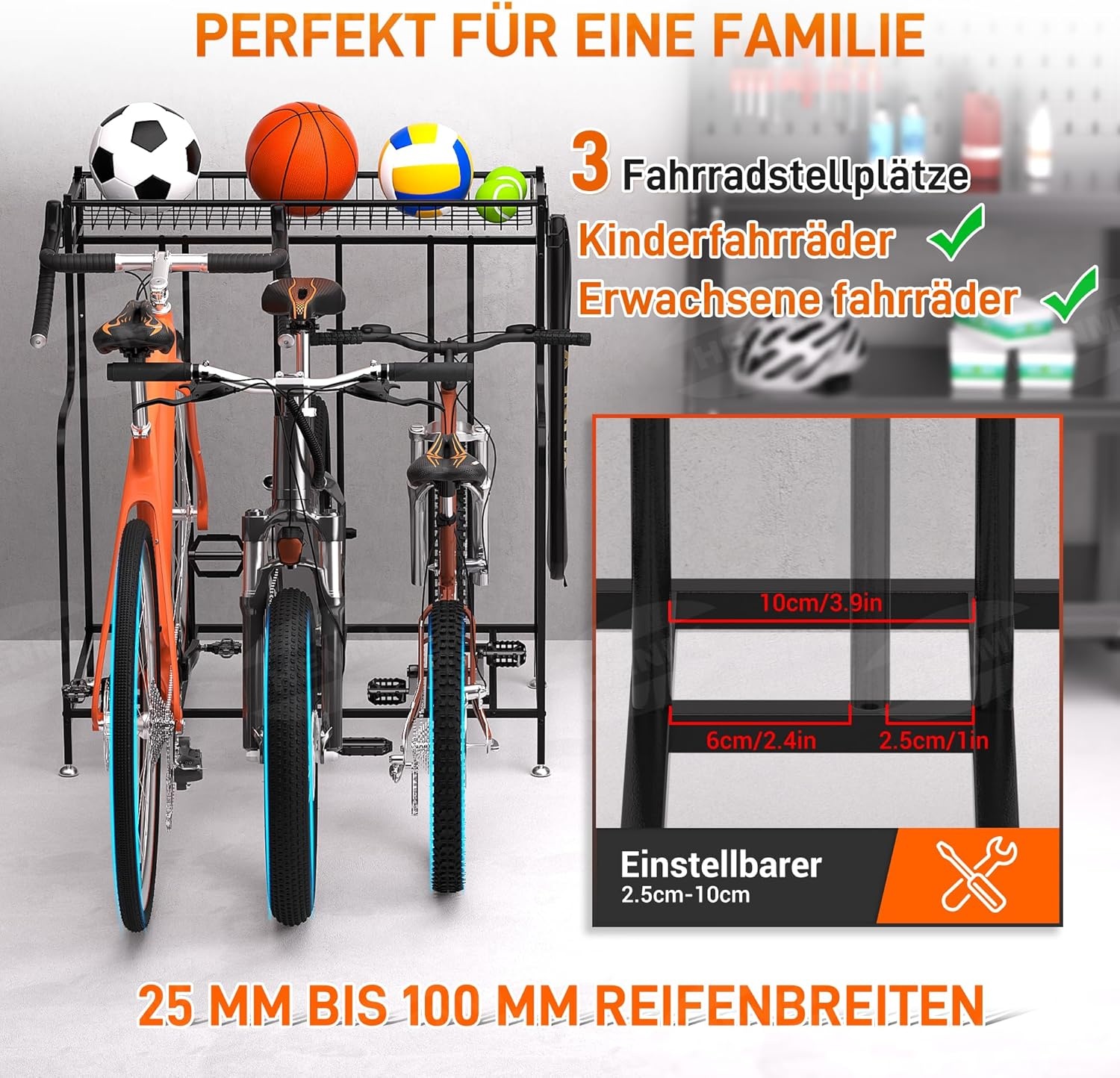 HENMI Fietsstandaard - 3 Fietsen | Opslag & Organisatie | Nu 27% Korting!