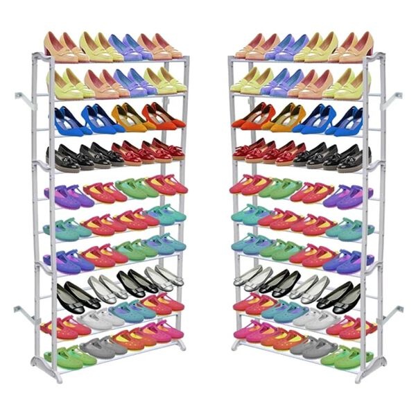 VidaXL Schoenenrek 2 st | 30% Korting | Wit Kunststof