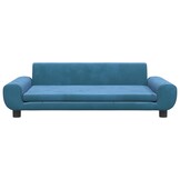 vidaXL Hondenmand Fluweel Blauw - 100x54x33 cm - 33% Korting