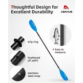 Abahub Kajak-peddel, Verstelbaar (240-260cm) | 26% Korting!