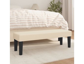 vidaXL Bankje Crème Stof - 100cm Breed | 31% Korting!