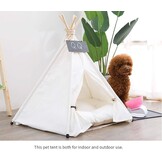 Huisdierentipi met Kussen - Zebra Streep - 50x50x60 cm - 27% Korting!