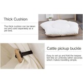 Huisdierentipi met Kussen - Zebra Streep - 50x50x60 cm - 27% Korting!