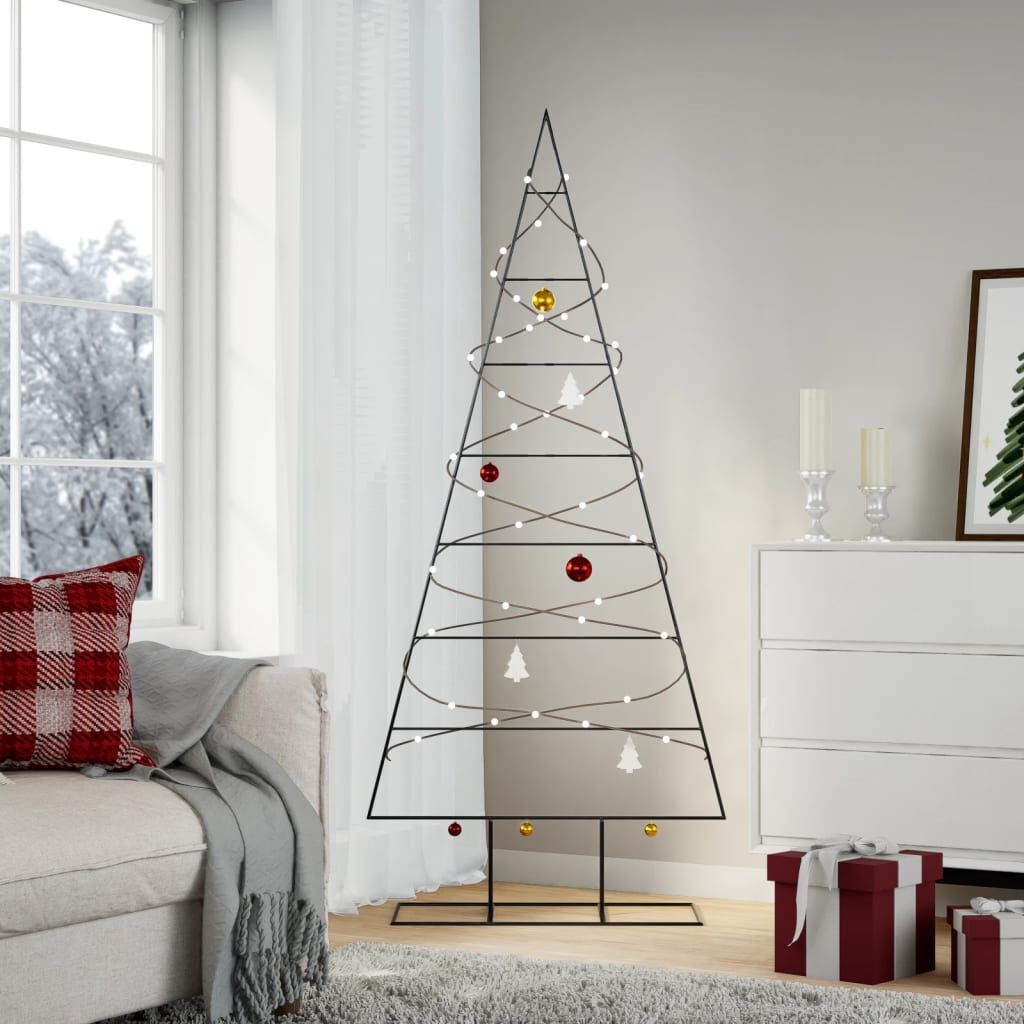 vidaXL Metalen Kerstboom 180cm - Zwart | 64% Korting