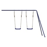 vidaXL Glijbaan & Schommels Speelhuis Blauw - 34% Korting!