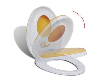 vidaXL Toiletbril Soft-Close Wit/Geel - 24% Korting!