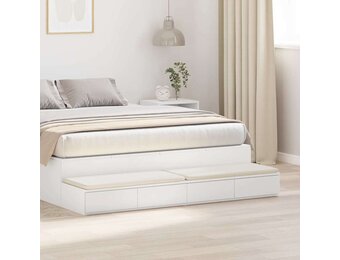 vidaXL Bedlades Wit (140cm) - 33% Korting