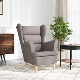 vidaXL Fauteuil Taupe - 74x84x100 cm - 41% Korting