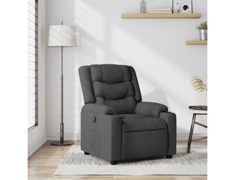 vidaXL Fauteuil verstelbaar stof donkergrijs | 41% Korting