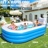 Opblaasbaar Familie Zwembad 320x190x64cm - 36% Korting!