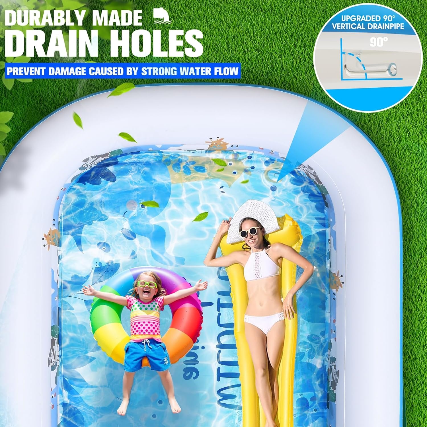 Opblaasbaar Familie Zwembad 320x190x64cm - 36% Korting!