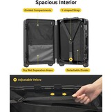 LEVEL8 Zipperless Koffer 24" Zwart - 29% Korting!