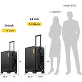 LEVEL8 Zipperless Koffer 24" Zwart - 29% Korting!