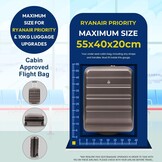 Aerolite Expandable 55x40x20cm to 55x40x23cm Ryanair Priority Wizz Air Priority & More Max Size Lightweight Hard Shell Carry On Hand Cabin Luggage Suitcase 55x40x20 55x40x23, 2-Wheels