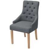 vidaXL Eetkamerstoelen Donkergrijs (2 stuks) - 34% korting!