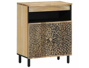 vidaXL Bijzetkast 60x33x75 cm massief mangohout