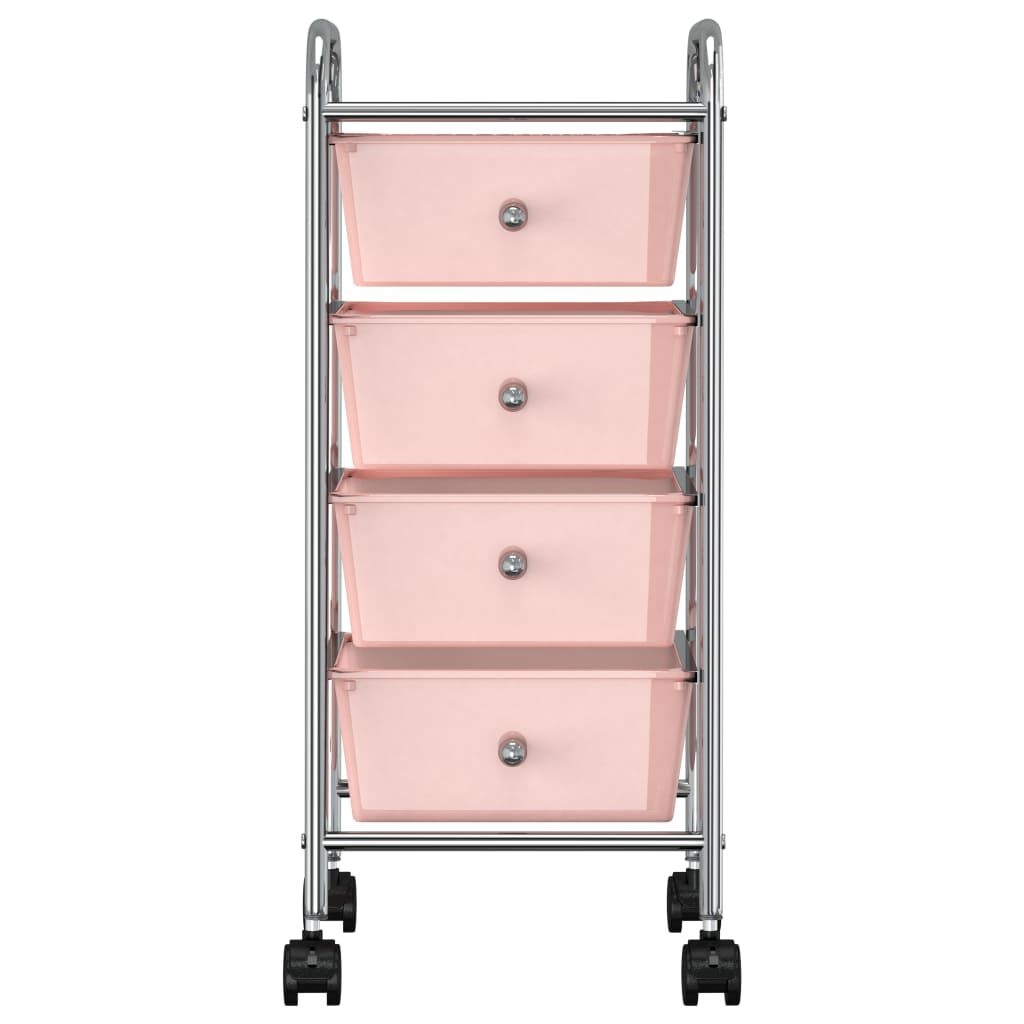 vidaXL Opbergtrolley Roze - 37% Korting