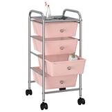 vidaXL Opbergtrolley Roze - 37% Korting