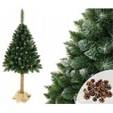 Kunstkerstboom - 180 cm - op stam - met sneeuw en glitter