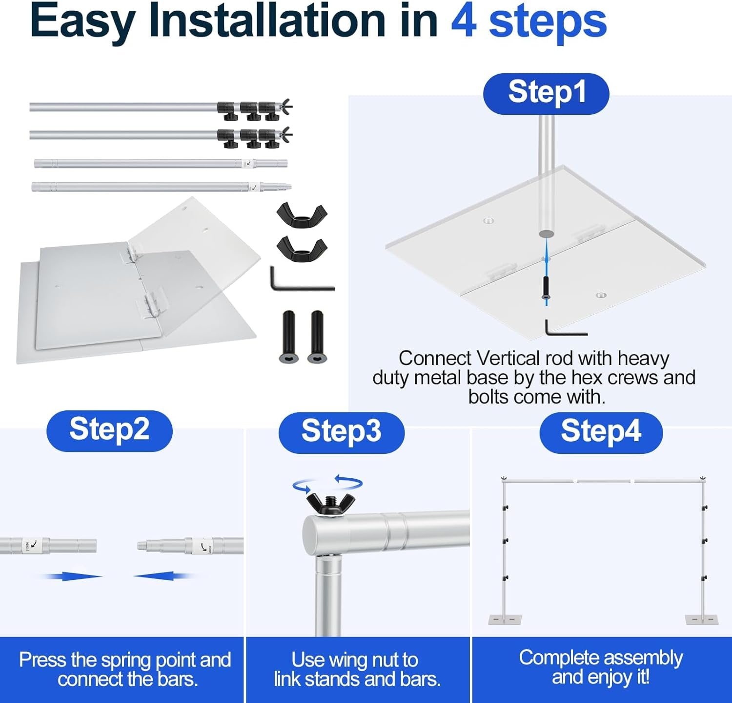 EMART Achtergrondstandaard 9x10ft - 33% Korting!