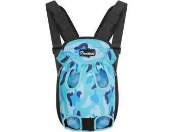 Pawaboo Hond/Kat Draagrugzak Blauw Camouflage - 23% Korting