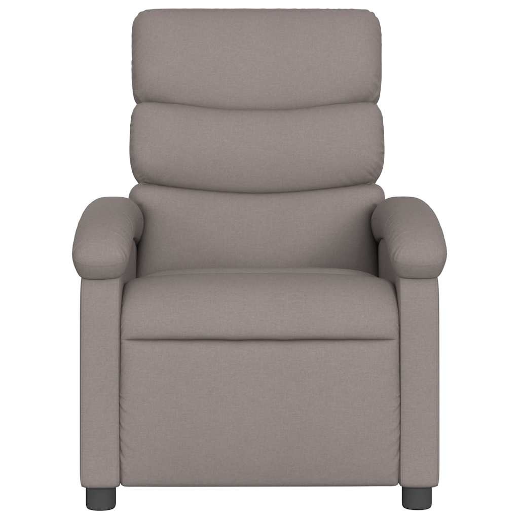 vidaXL Fauteuil verstelbaar stof taupe