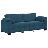 vidaXL 3-zitsbank Blauw Fluweel - 41% Korting!
