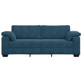 vidaXL 3-zitsbank Blauw Fluweel - 41% Korting!