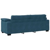 vidaXL 3-zitsbank Blauw Fluweel - 41% Korting!