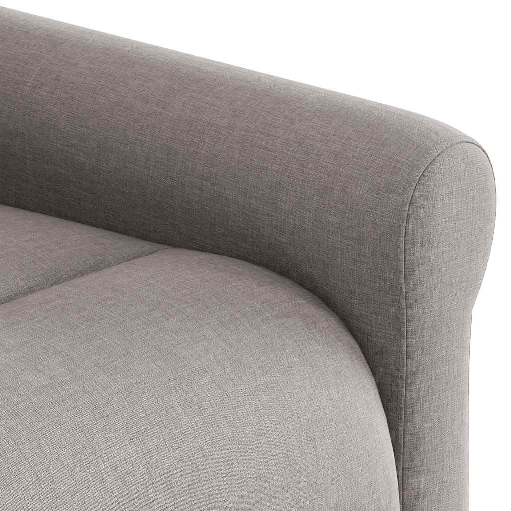 vidaXL Fauteuil verstelbaar stof taupe
