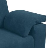 vidaXL 3-zitsbank Blauw Fluweel - 41% Korting!