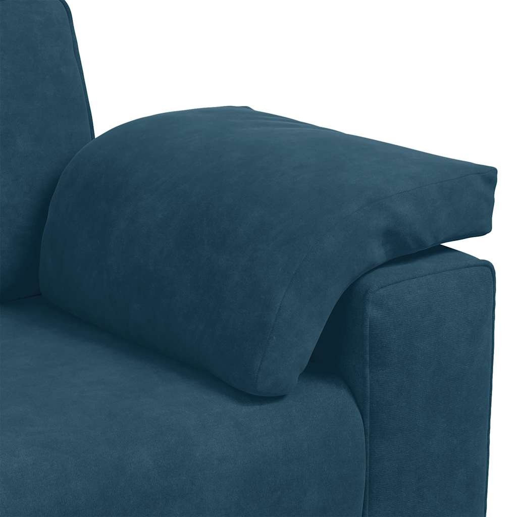 vidaXL 3-zitsbank Blauw Fluweel - 41% Korting!